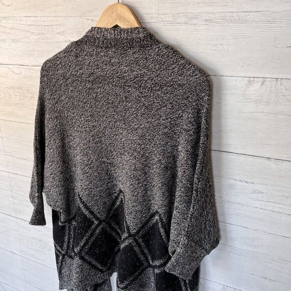 Madewell Cardigan Womens Size XS/S Gray & Black All Angels Batwing Open Front - Picture 13 of 15